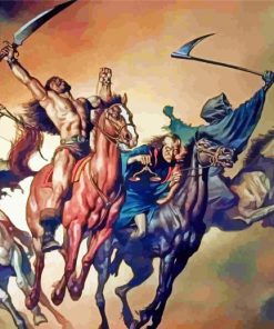 Aesthetic Four Horsemen Of The Apocalypse Art paint by numbers