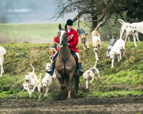 Foxhunt By Dogs paint by numbers