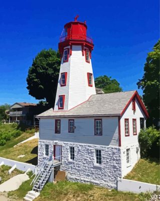 Aesthetic Kincardine Lighthouse paint by numbers
