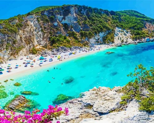 Aesthetic Lefkas Island paint by numbers