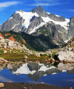 Aesthetic North Cascades National Park paint by numbers