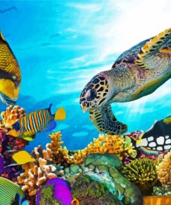 Aesthetic Sea Animals paint by numbers