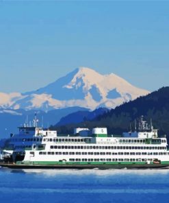 Aesthetic Seattle Ferry paint by numbers