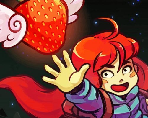 Celeste Video Game Character paint by numbers