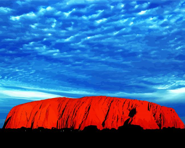 Uluru Ayers Rock paint by numbers
