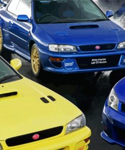 Aesthetics Subaru Cars paint by numbers