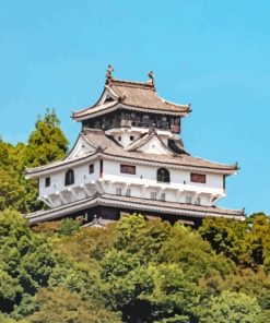 Japanese Castle In Iwakuni paint by numbers