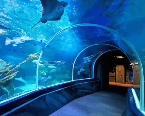 Aquarium Sea Life In Berlin paint by numbers