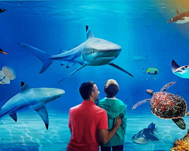 Aquarium Sea Life paint by numbers
