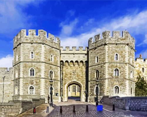 Aesthetic Windsor Castle paint by numbers