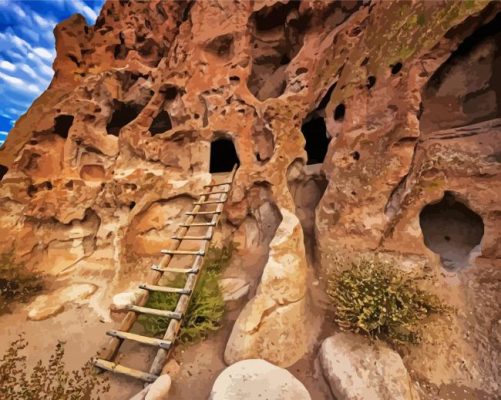 Bandelier National Monument paint by numbers