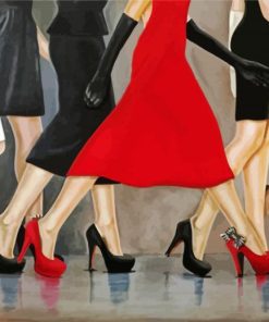 Be Different Woman In Red Shoes paint by numbers