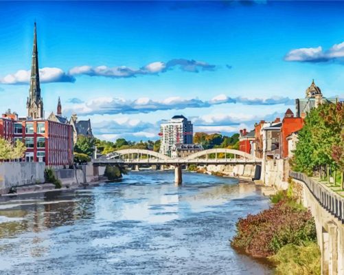 The Beautiful Grand River paint by numbers