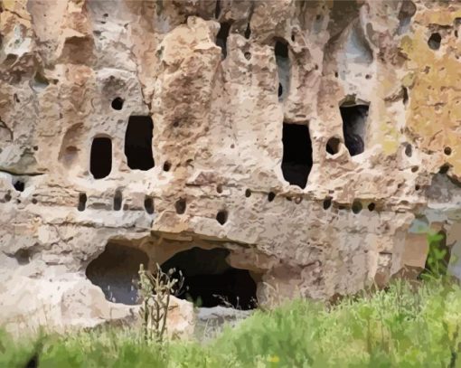 Aesthetic Bandelier National Monument paint by numbers