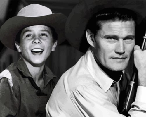 The Rifleman Characters paint by numbers