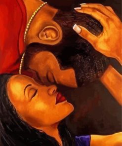 Black Couple In Love Art paint by numbers