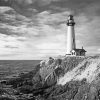 Black And White Lighthouse Paint by numbers