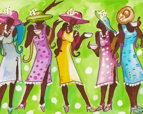 Black Ladies Party Art paint by numbers