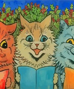 Carol Singing Cats paint by numbers