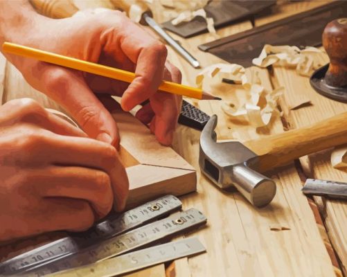 Carpentry Craft paint by numbers