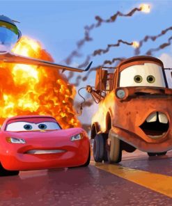 Cars 2 Disney Animation paint by numbers