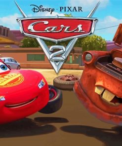 Cars 2 Disney Poster paint by numbers