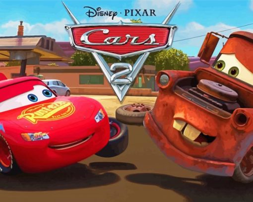 Cars 2 Disney Poster paint by numbers