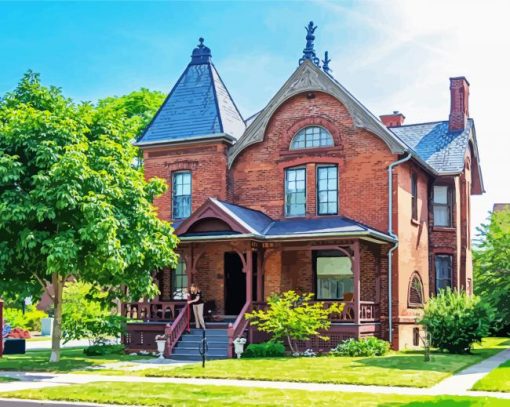 Beautiful House In Chatham paint by numbers