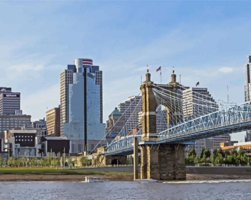 Cincinnati Buildings paint by numbers