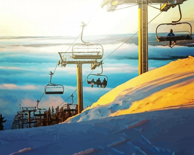Cool Ski Resorts In Wisconsin paint by numbers