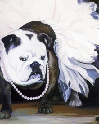 Dog In Tutu Art paint by numbers