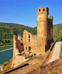 Ehrenfels Castle In Rudesheim paint by numbers