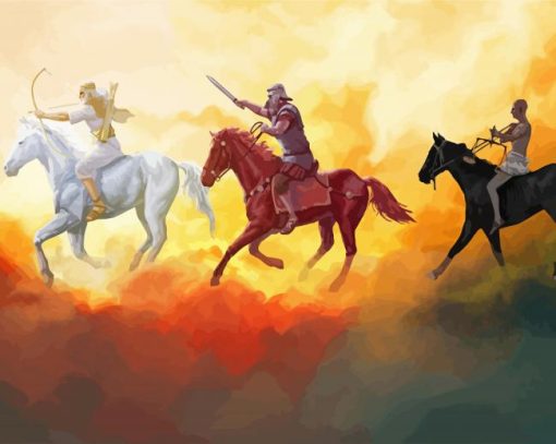 Four Horsemen Of The Apocalypse paint by numbers