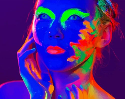 Glow In The Dark Girl paint by numbers