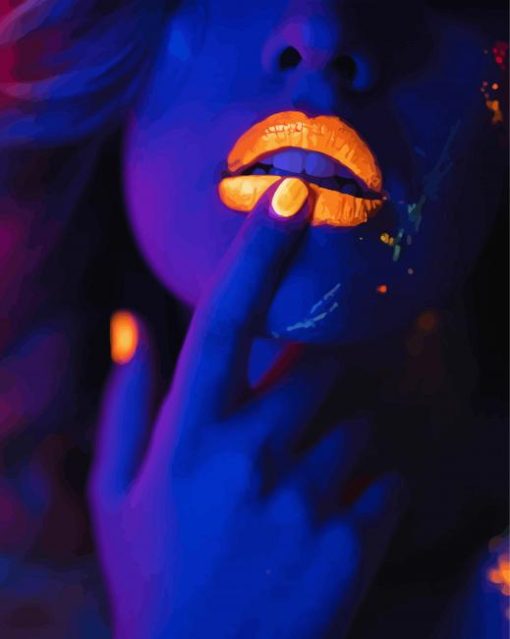 Glow In The Dark Lipstick paint by numbers