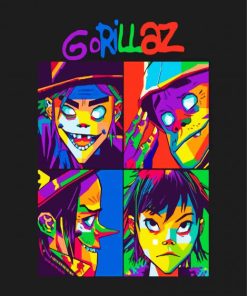 Gorillaz Pop Art paint by numbers