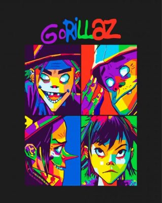 Gorillaz Pop Art paint by numbers