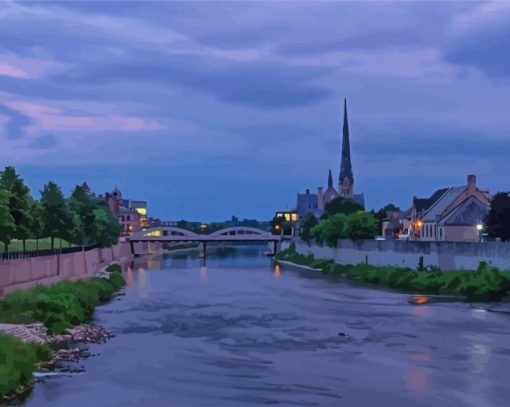 The Grand River In Canada paint by numbers