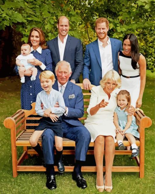 Happy England Royal Family paint by numbers