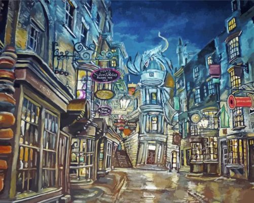 Harry Potter Diagon Alley Paint by numbers