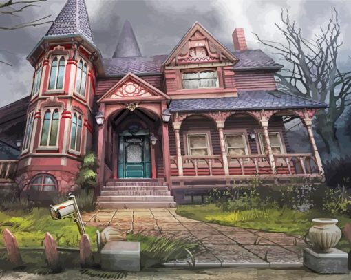 Hunted Victorian House paint by number
