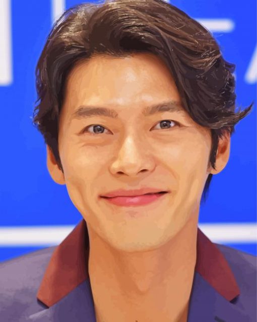 Handsome Hyun Bin paint by numbers