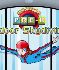 Indoor Skydiving Cartoon paint by numbers