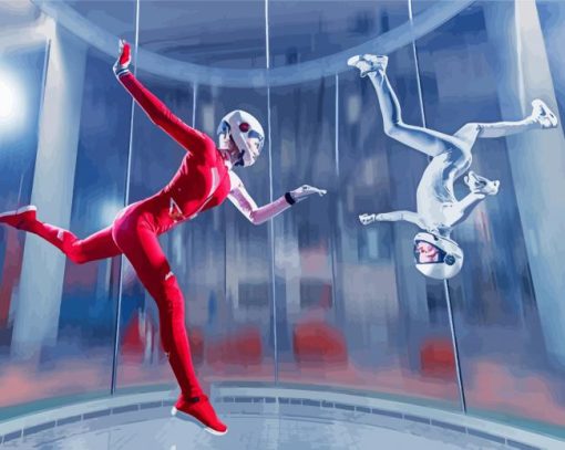 Indoor Skydiving paint by numbers