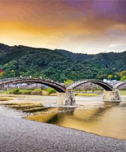 Iwakuni Bridge paint by numbers