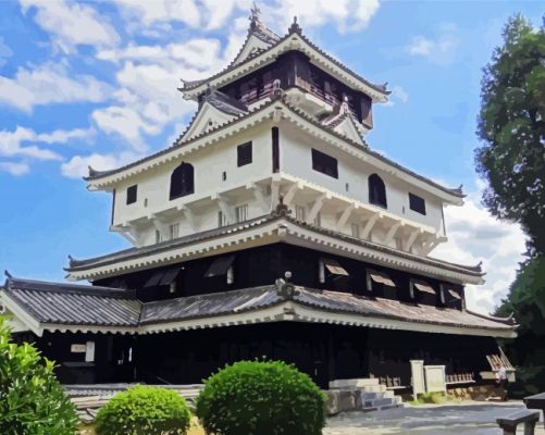 Iwakuni Castle paint by numbers