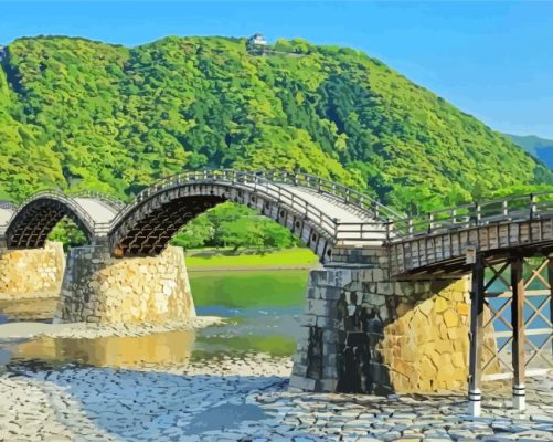 Kintai Kyo Japan Bridge paint by numbers