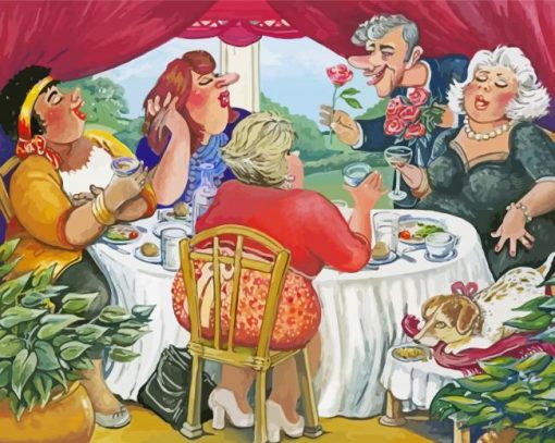 Ladies Who Lunch Art paint by numbers