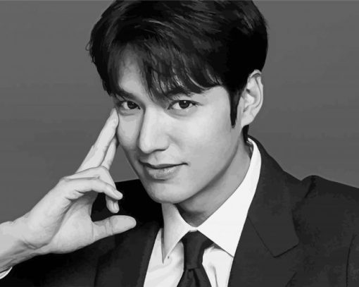 Black And White Lee Min Ho paint by numbers