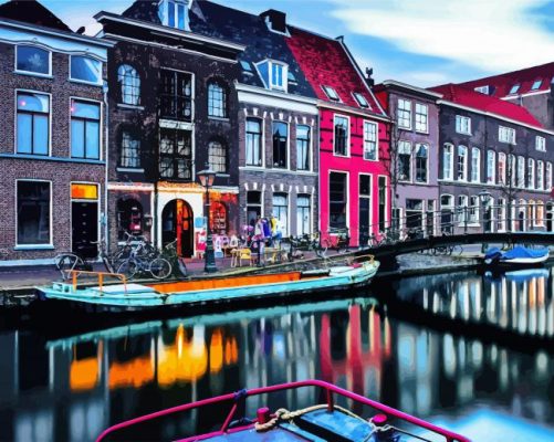 Beautiful Leiden City paint by numbers